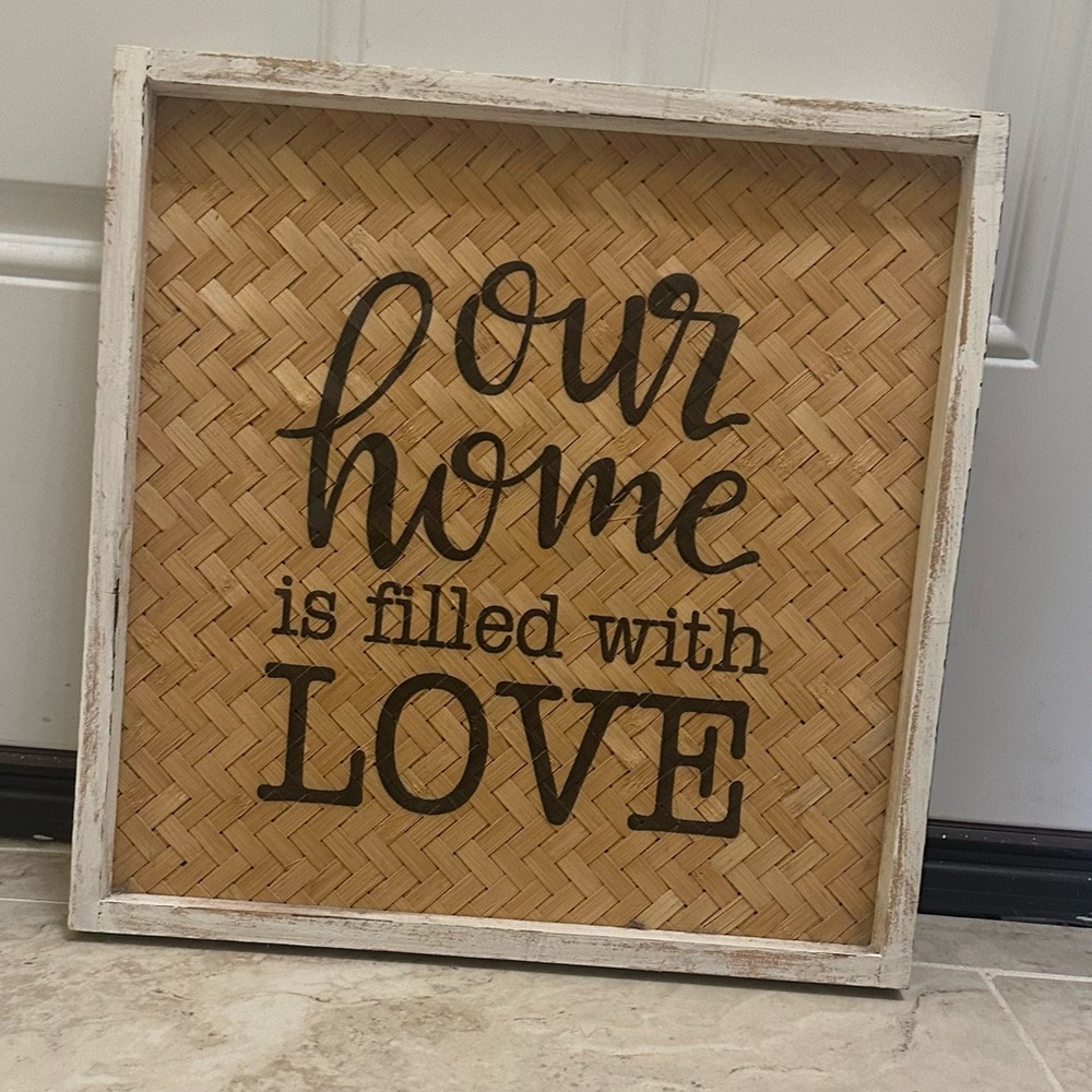 Charming Tan Wall Art with Heartfelt Message